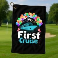 Vacation Time My First Crusie Golf Towel thumb 1