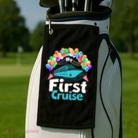 Vacation Time My First Crusie Golf Towel thumb 2