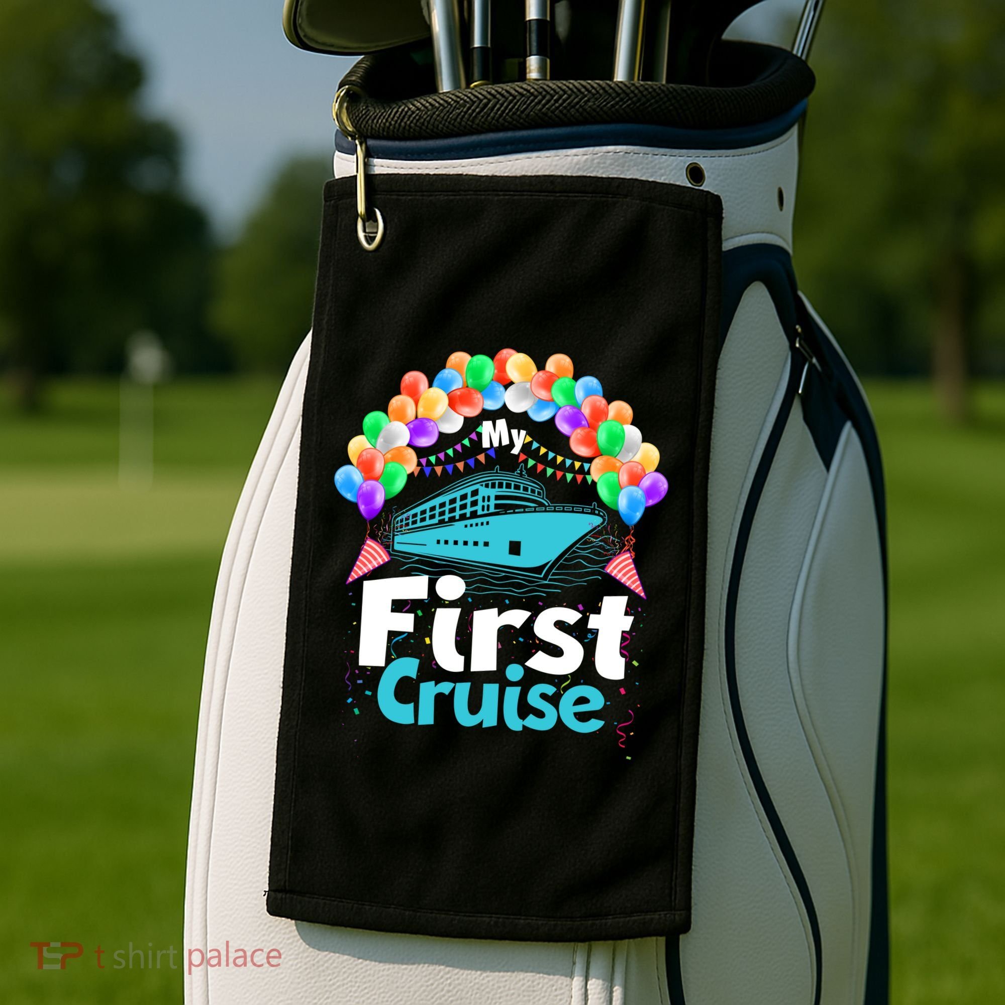 Vacation Time My First Crusie Golf Towel
