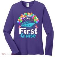 Vacation Time My First Crusie Women's Long Sleeve Shirt thumb 0