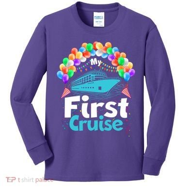 Vacation Time My First Crusie Kids Long Sleeve Shirt