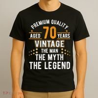 Vintage The Man Myth Legend 70 Yrs 70th Birthday Shirt T-Shirt thumb 3