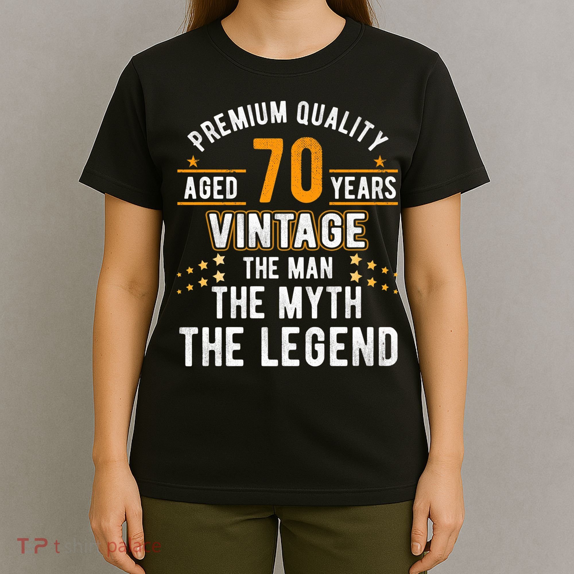 Vintage The Man Myth Legend 70 Yrs 70th Birthday Shirt T-Shirt