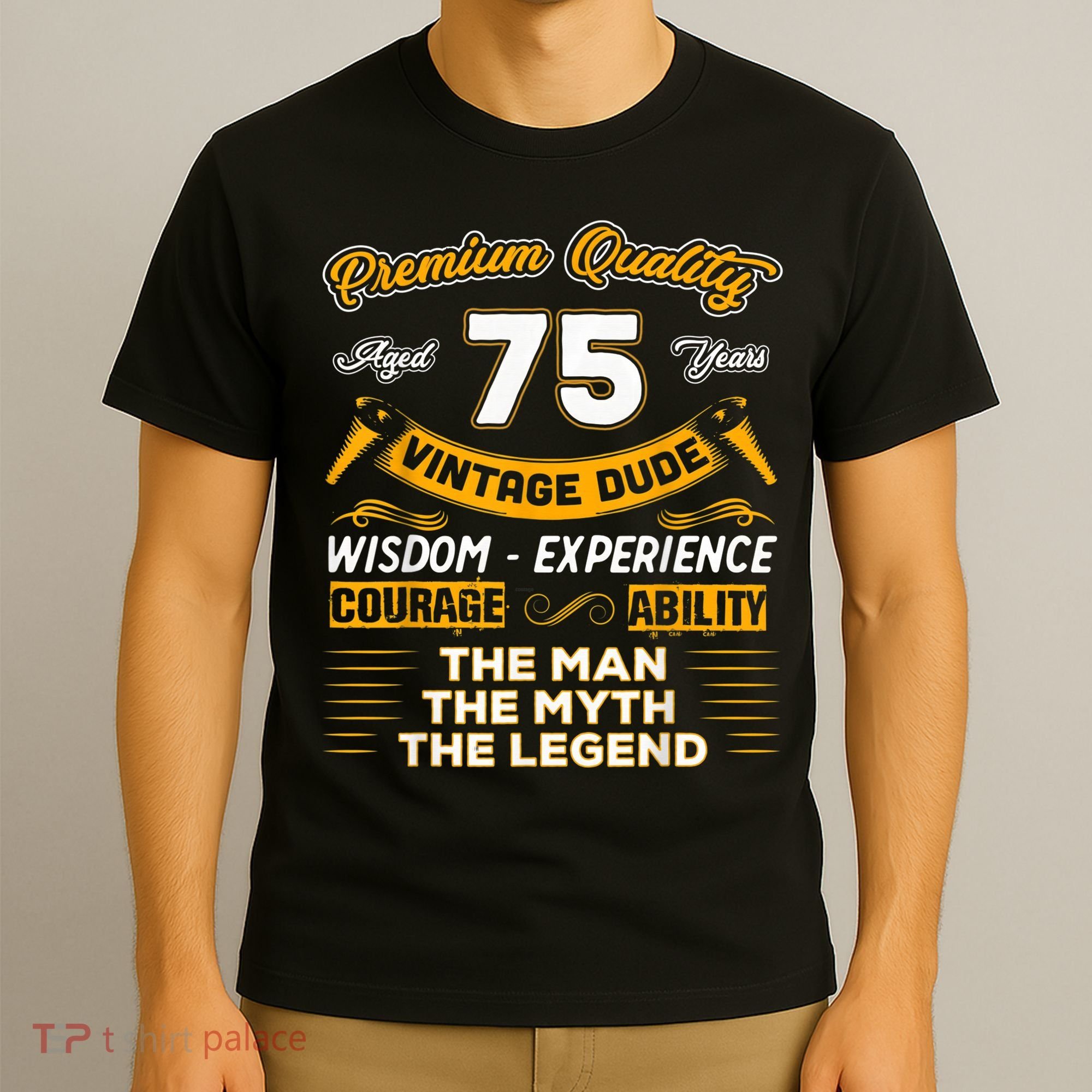 Vintage The Man Myth Legend 75 Yrs 75th Birthday Gift T-Shirt