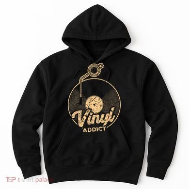 Vinyl Turntable Music Retro LP Record Player DJ Hoodie
