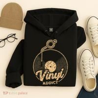 Vinyl Turntable Music Retro LP Record Player DJ Hoodie thumb 4