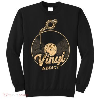 Vinyl Turntable Music Retro LP Record Player DJ Sweatshirt