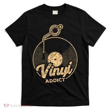 Vinyl Turntable Music Retro LP Record Player DJ T-Shirt