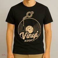 Vinyl Turntable Music Retro LP Record Player DJ T-Shirt thumb 3