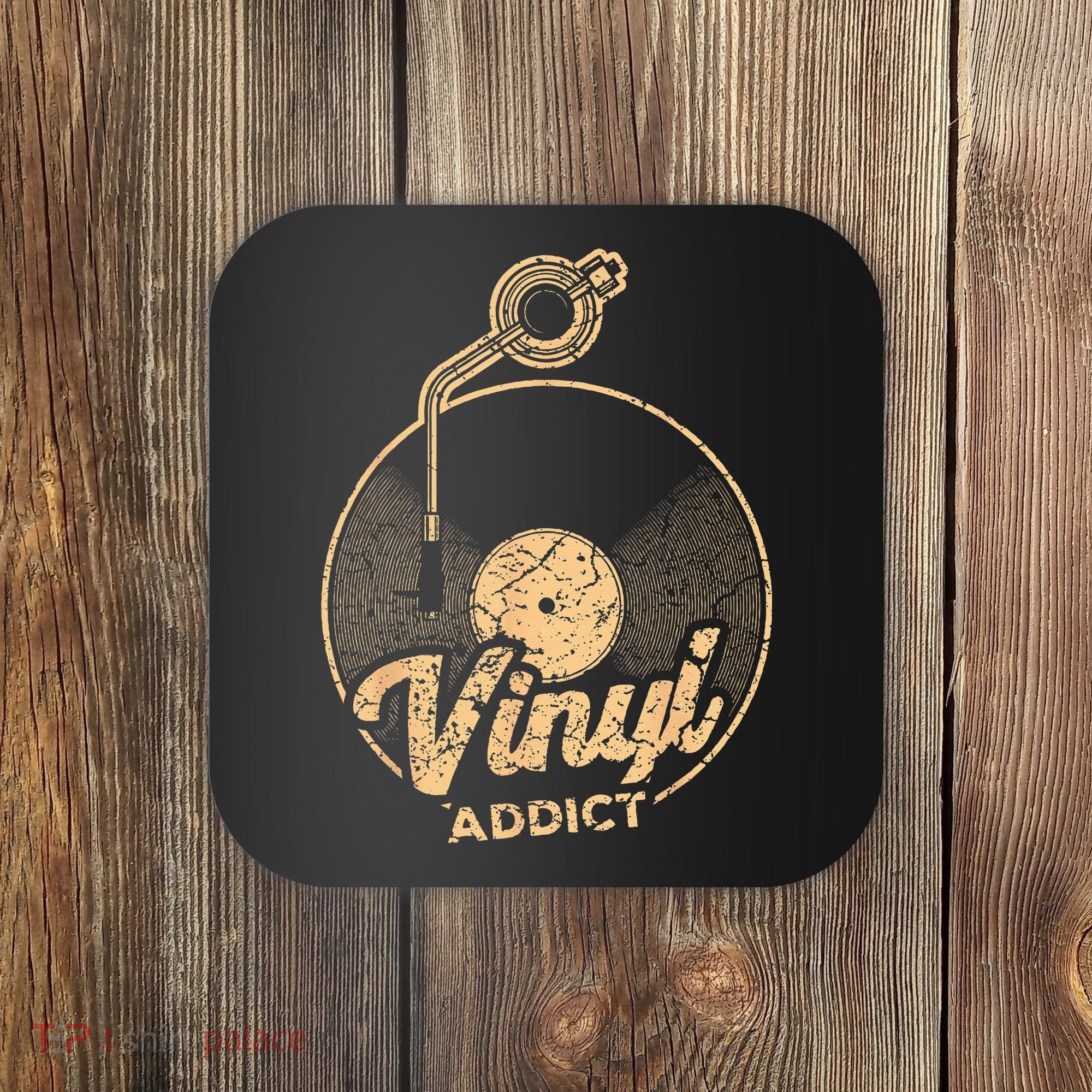 Vinyl Turntable Music Retro LP Record Player DJ Coaster