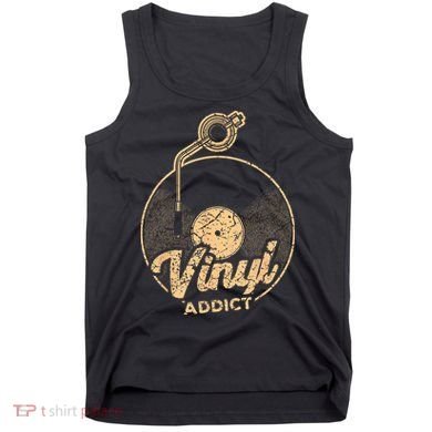 Vinyl Turntable Music Retro LP Record Player DJ Tank Top