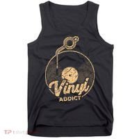 Vinyl Turntable Music Retro LP Record Player DJ Tank Top thumb 0