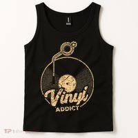 Vinyl Turntable Music Retro LP Record Player DJ Tank Top thumb 2