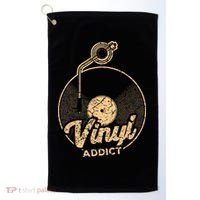 Vinyl Turntable Music Retro LP Record Player DJ Golf Towel thumb 0