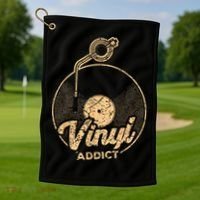 Vinyl Turntable Music Retro LP Record Player DJ Golf Towel thumb 1