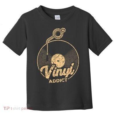 Vinyl Turntable Music Retro LP Record Player DJ Toddler T-Shirt