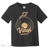 Vinyl Turntable Music Retro LP Record Player DJ Toddler T-Shirt thumb 0