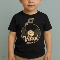 Vinyl Turntable Music Retro LP Record Player DJ Toddler T-Shirt thumb 2