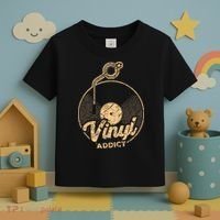 Vinyl Turntable Music Retro LP Record Player DJ Toddler T-Shirt thumb 3