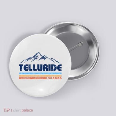 Vintage Telluride Mountain Button