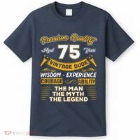 Vintage The Man Myth Legend 75 Yrs 75th Birthday Present Gift T-Shirt thumb 0