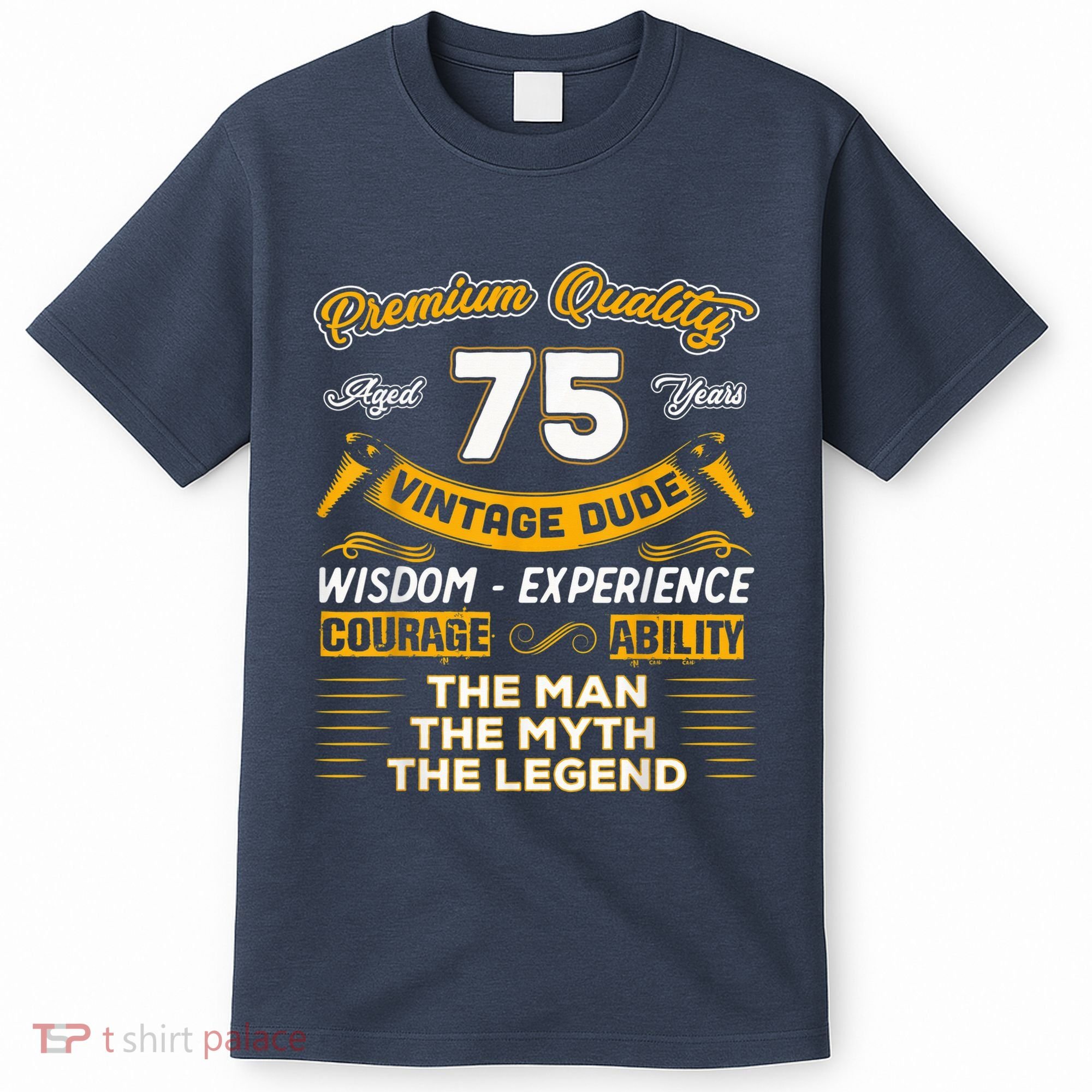 Vintage The Man Myth Legend 75 Yrs 75th Birthday Present Gift T-Shirt