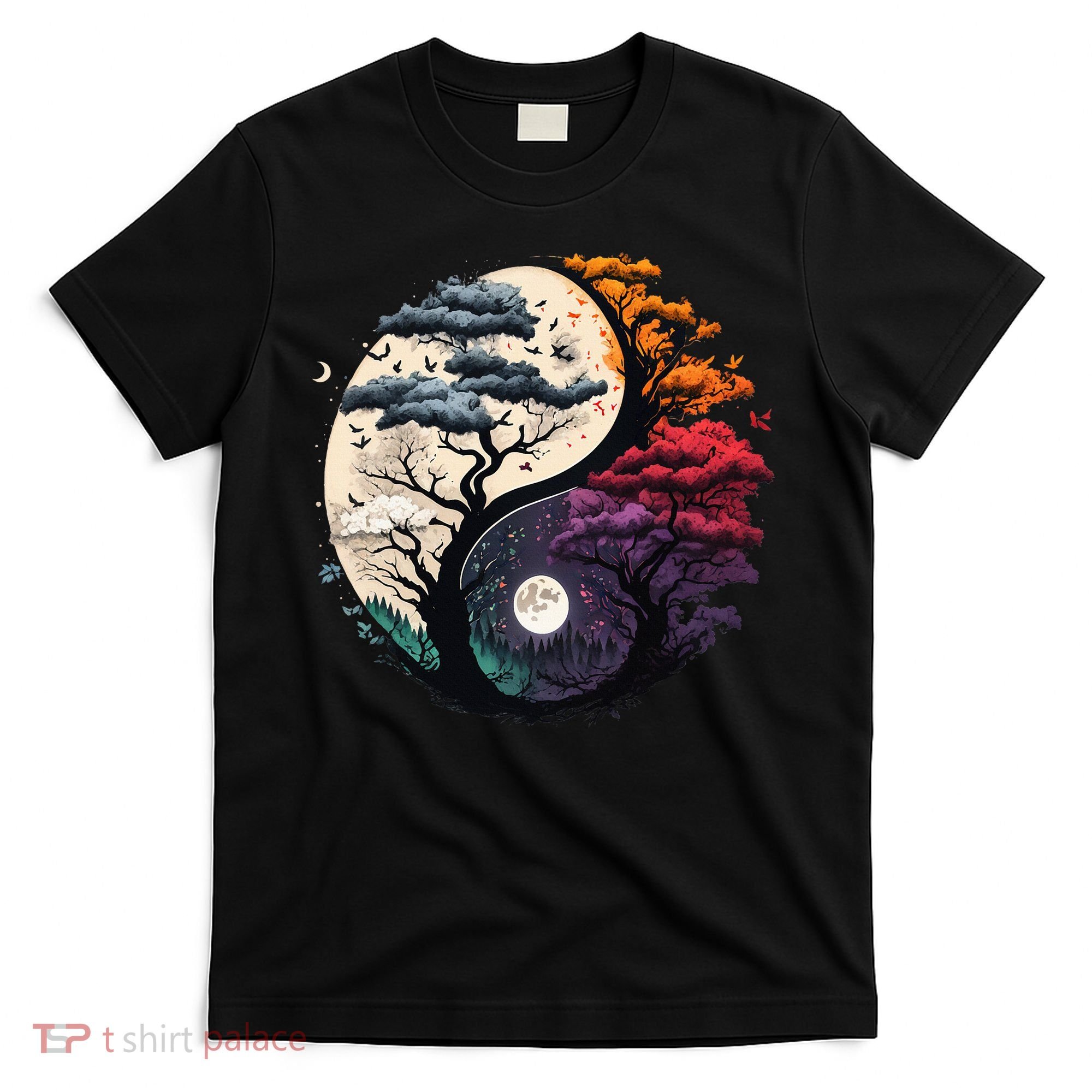vintage Tree of Life Yin Yang T-Shirt