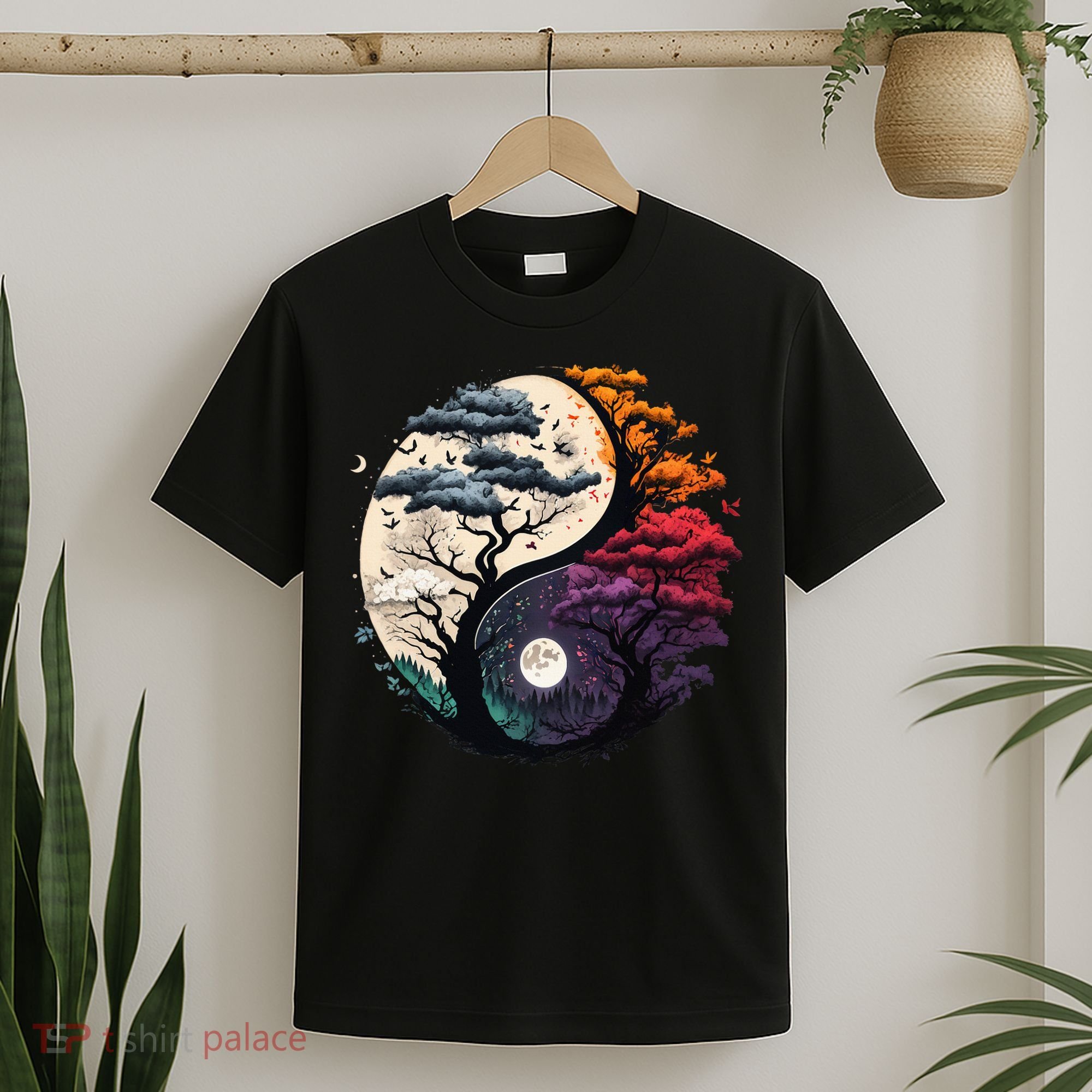vintage Tree of Life Yin Yang T-Shirt