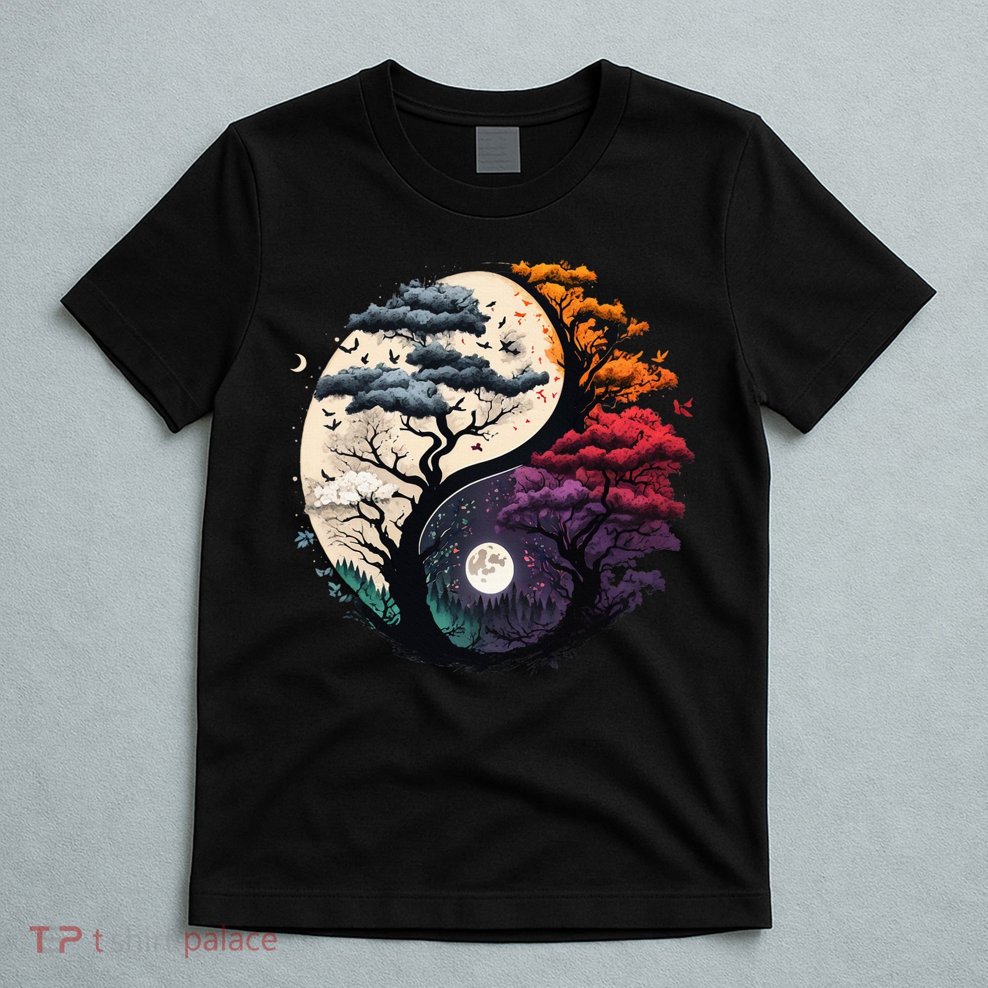 vintage Tree of Life Yin Yang T-Shirt