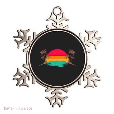 Vintage Tropical Palm Trees Sunset Sunrise Ornament