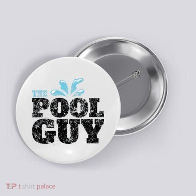 Vintage The Pool Guy Funny Swimming Button