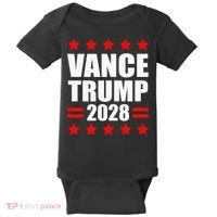 Vance Trump Presidential Election 2028 Political Baby Bodysuit thumb 0
