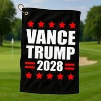 Vance Trump Presidential Election 2028 Political Golf Towel thumb 1