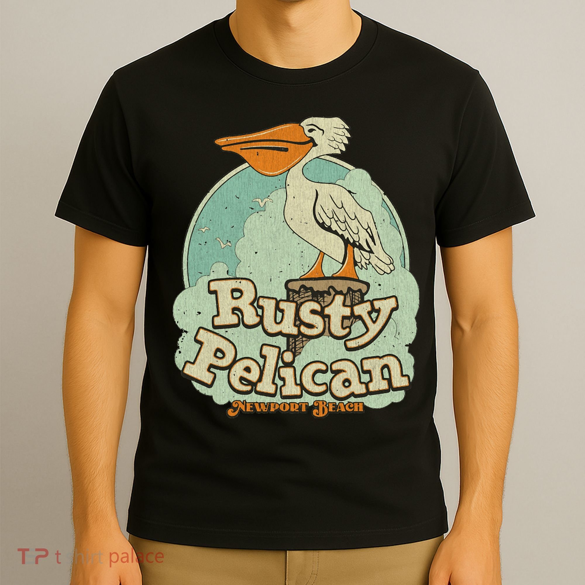 Vintage The Rusty Pelican 1972 Newport Beach T-Shirt