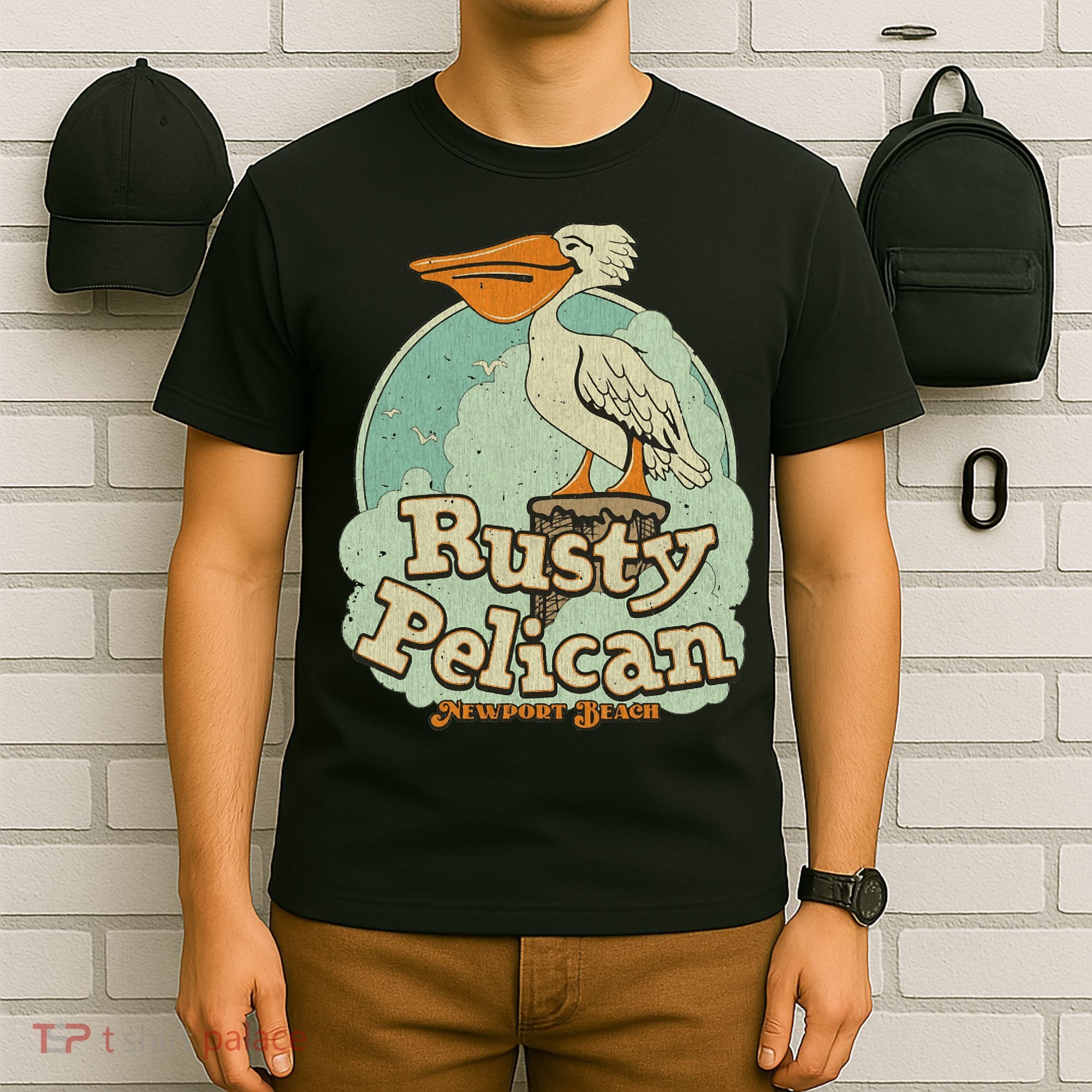 Vintage The Rusty Pelican 1972 Newport Beach T-Shirt