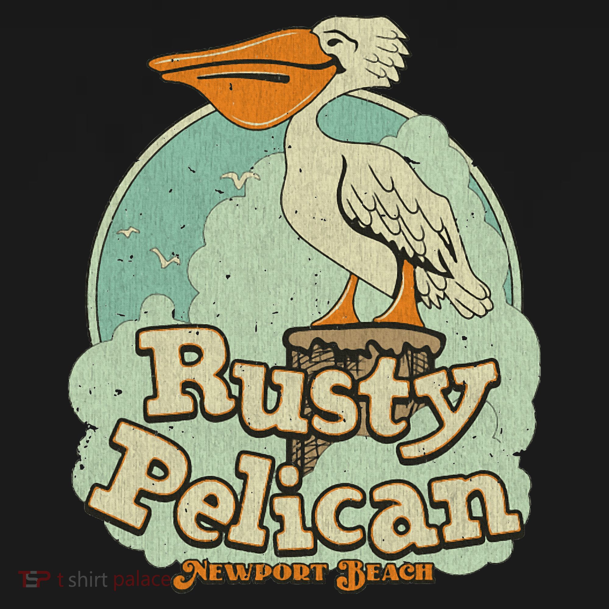 Vintage The Rusty Pelican 1972 Newport Beach T-Shirt