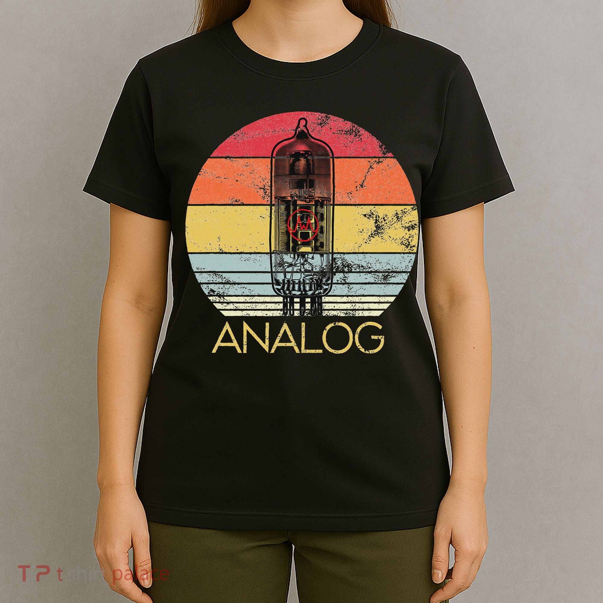 Vacuum Tube Retro Analog Audio Valve Amp Hi Fi Or Guitar T-Shirt