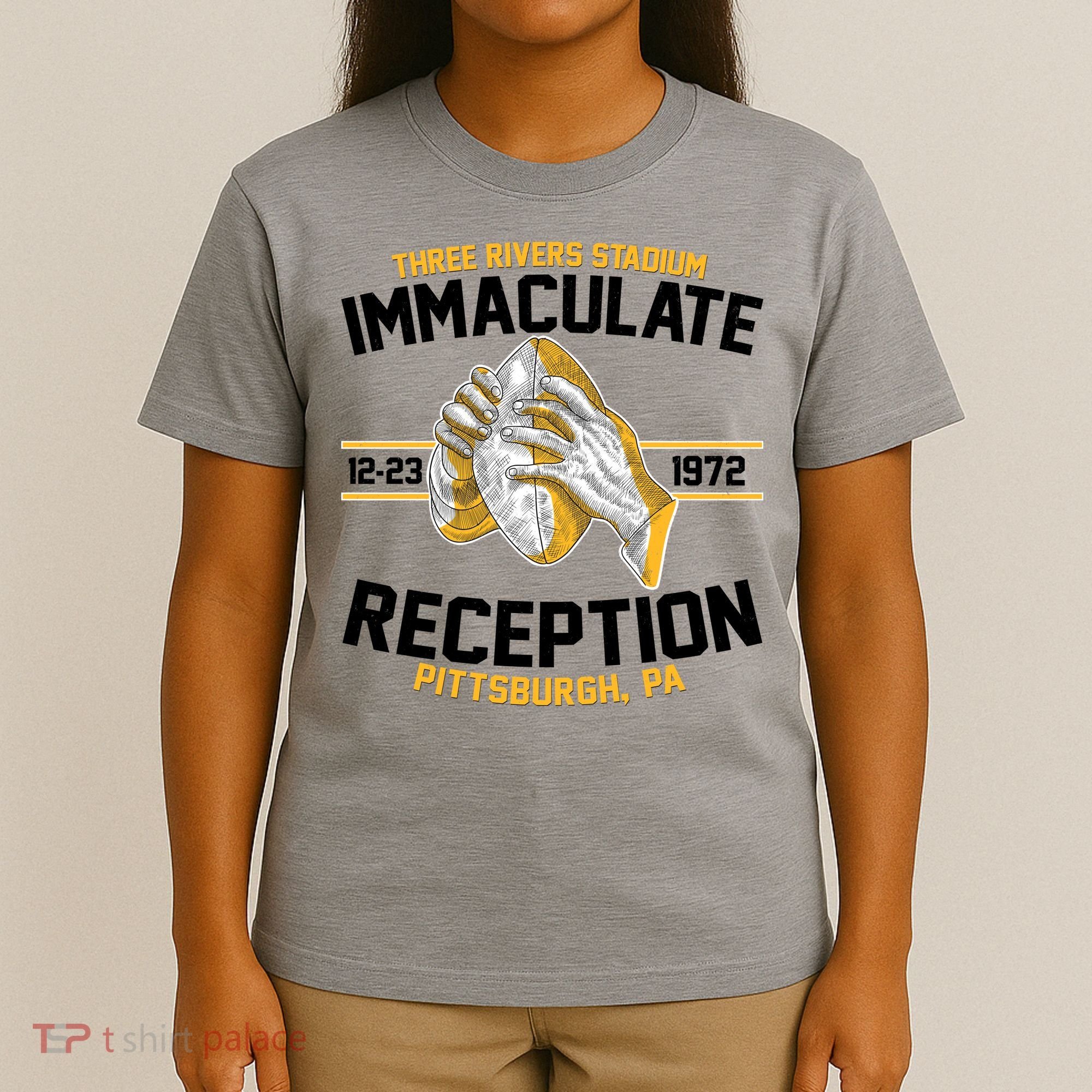 Vintage Three Rivers Stadium Immaculate Reception Football T-Shirt