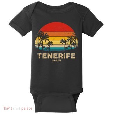 Vintage Tenerife Spain Souvenir Baby Bodysuit