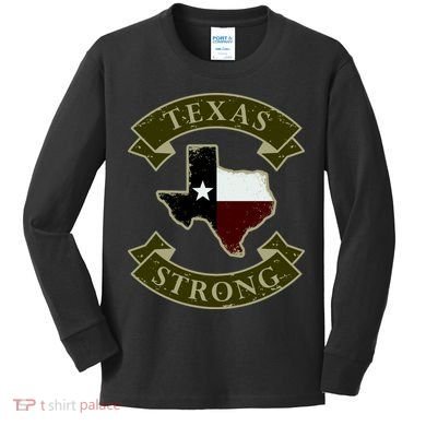 Vintage Texas Strong Logo Kids Long Sleeve Shirt