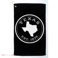 Vintage Texas State Map For Souvenirs Golf Towel thumb 0