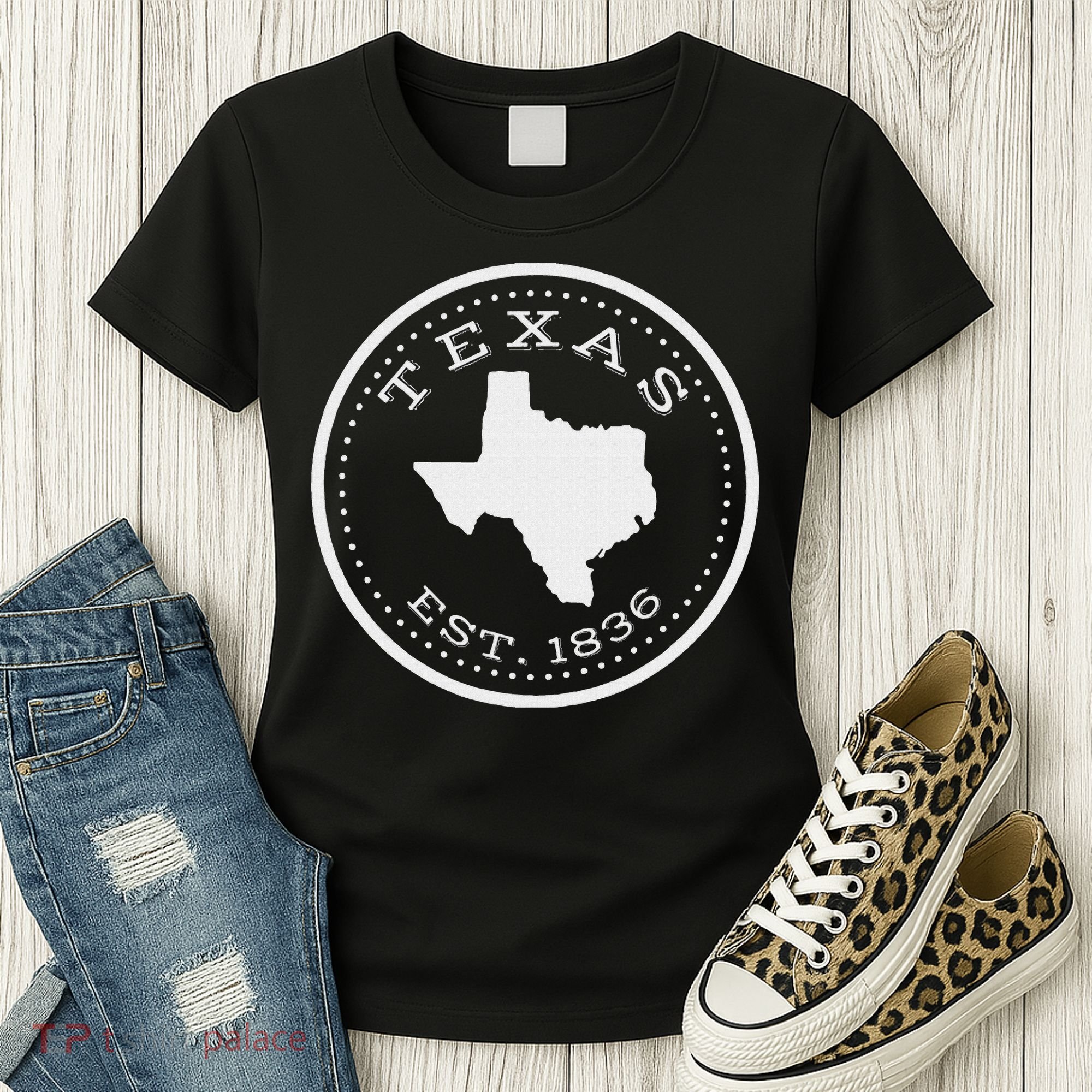 Vintage Texas State Map For Souvenirs Women's T-Shirt