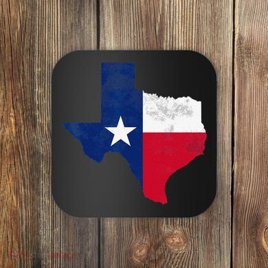 vintage Texas State USA Distressed Flag Grunge Coaster