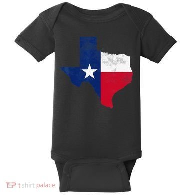 vintage Texas State USA Distressed Flag Grunge Baby Bodysuit