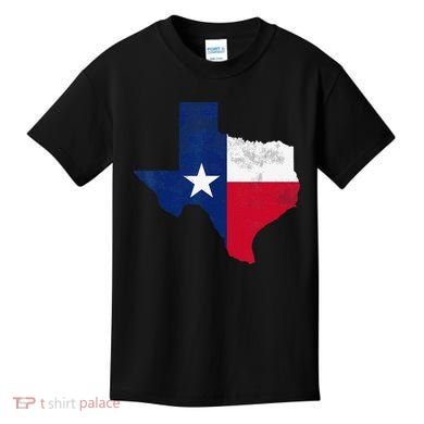 vintage Texas State USA Distressed Flag Grunge Kids T-Shirt