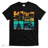 Vintage Trains Steam Locomotive Railroad T-Shirt thumb 0