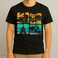 Vintage Trains Steam Locomotive Railroad T-Shirt thumb 3