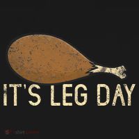 Vintage Turkey Thanksgiving It's Leg Day Gym Workout T-Shirt thumb 7