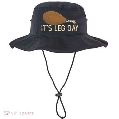 Vintage Turkey Thanksgiving It's Leg Day Gym Workout Bucket Hat