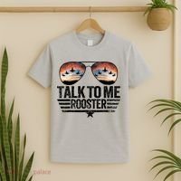 Vintage Talk To Me Rooster Glasses Retro Mens Women T-Shirt thumb 2